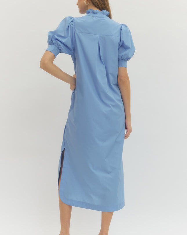 Springtime Blues Midi Dress Dresses in at Wrapsody
