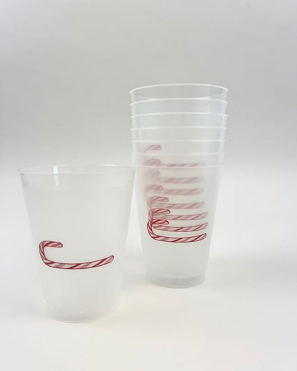 Candy Cane Cups Set of 8 Drinkware in  at Wrapsody