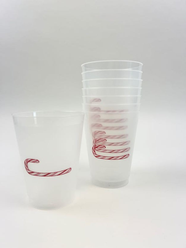 Candy Cane Cups Set of 8 Drinkware in  at Wrapsody