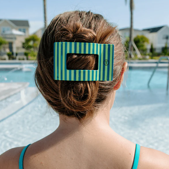 Teleties Cabana Cutie Rectangle Flat Clip Large Hair Accessories in at Wrapsody