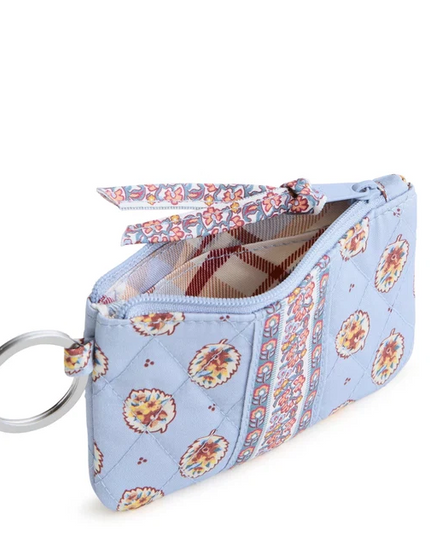 Vera Bradley Blue Leaf Zip ID Case