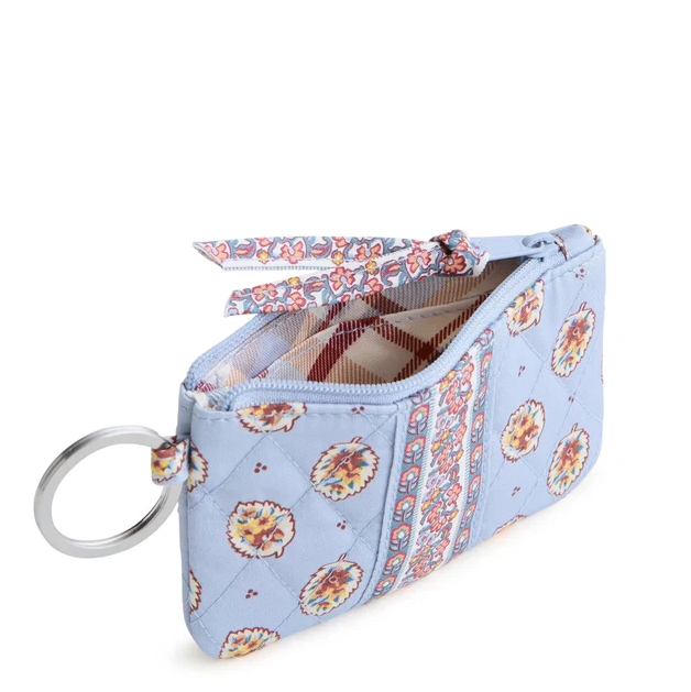 Vera Bradley Blue Leaf Zip ID Case