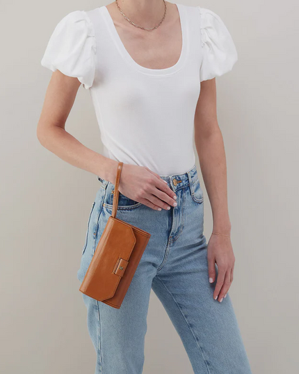 Hobo Romy Wallet Crossbody in Truffle Wallets in at Wrapsody