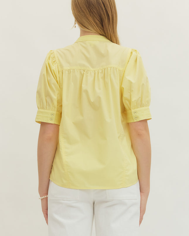 Cheerful and Bright Yellow Blouse Tops in at Wrapsody