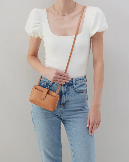 Hobo Vida Phone Crossbody in Biscuit Handbags in  at Wrapsody