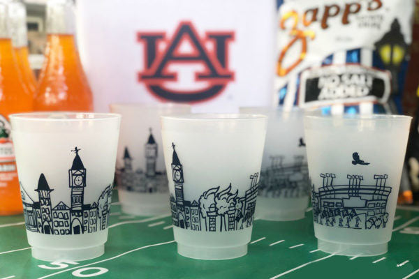 AU Skyline Frosted Cups Set of 10 Drinkware in at Wrapsody