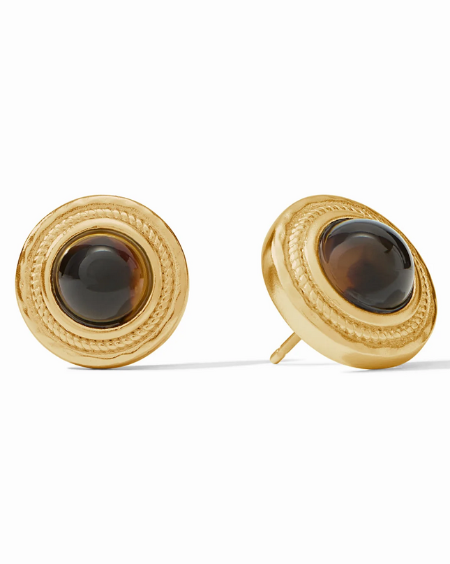 Julie Vos Madison Tortoiseshell Studs Earrings in  at Wrapsody