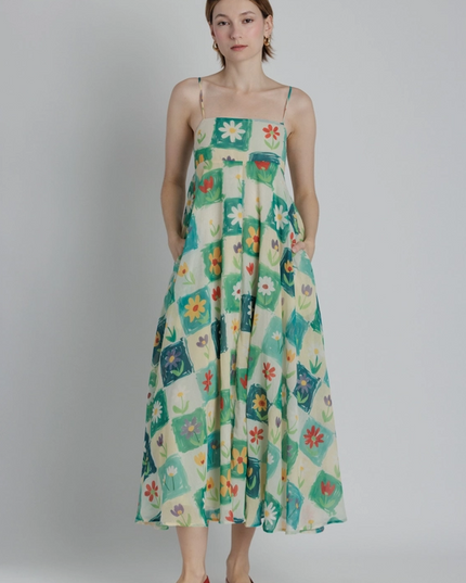 Flower Print Maxi Dress Dresses in XS at Wrapsody