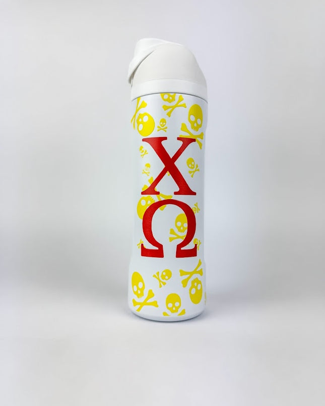 Sorority Flip-Top Water Bottle Greek in Chi Omega at Wrapsody