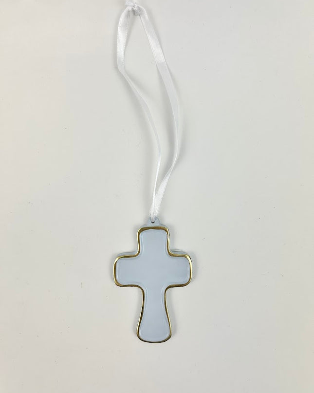 Encanto Athens Pastel Blue Cross Ornament Home Decor in  at Wrapsody