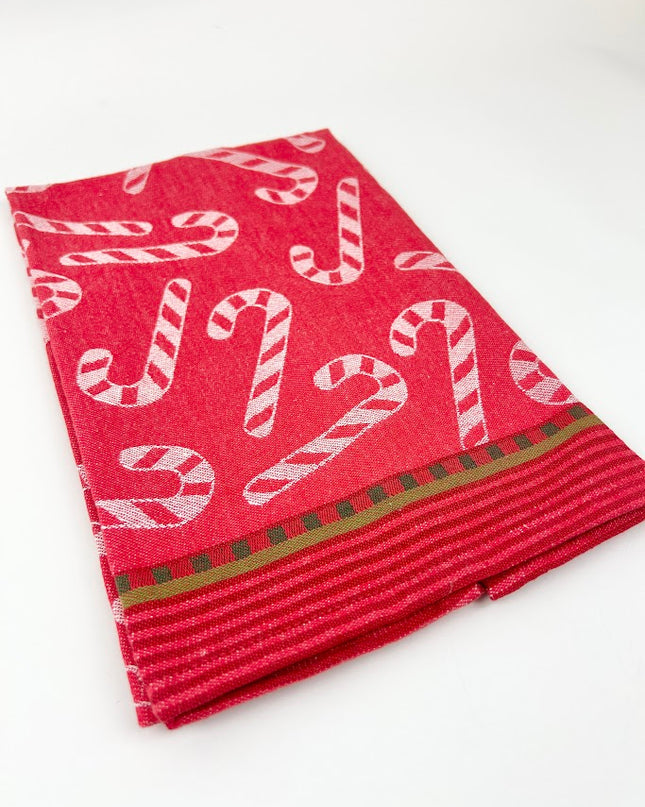 Red Candy Cane Kitchen Towel Kitchen Towels in at Wrapsody