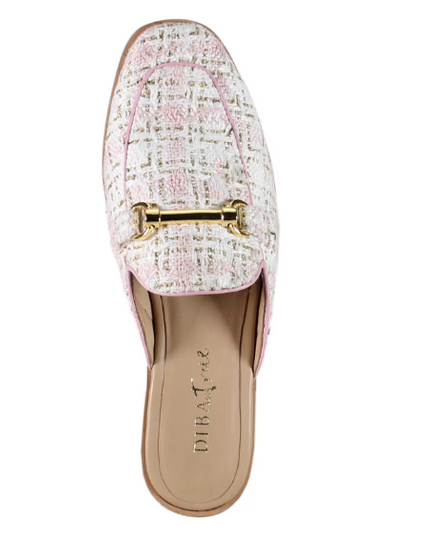 Callen U Pink & White Mules Shoes in at Wrapsody