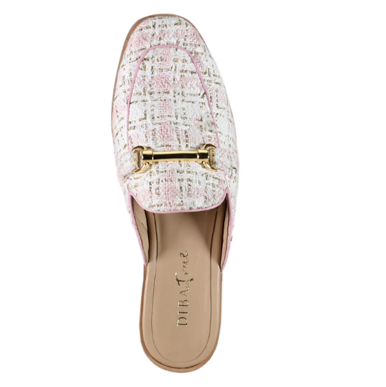 Callen U Pink & White Mules Shoes in at Wrapsody
