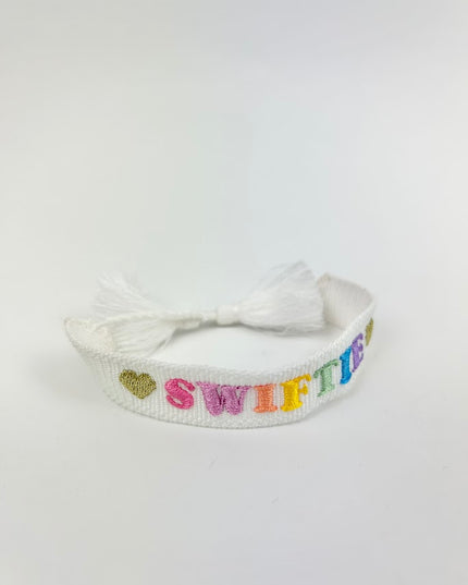 Taylor Swift Rainbow Woven Bracelet Bracelets in  at Wrapsody