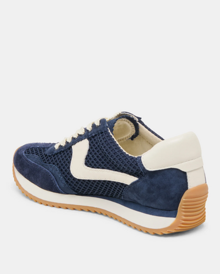 Woven Mesh Navy Sneakers Shoes in at Wrapsody