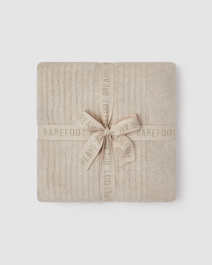 Barefoot Dreams CozyChic Ribbed Lite Throw Stone Blankets & Throws in at Wrapsody