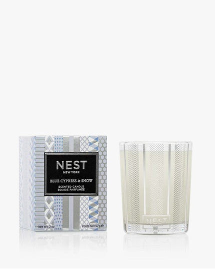 Nest Votive Candle 2oz Candles in Blue Cypress & Snow at Wrapsody