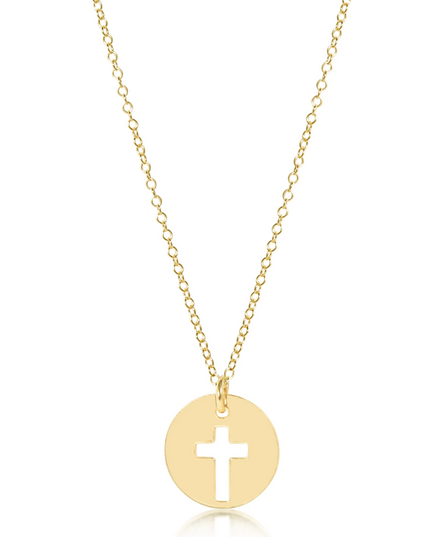 eGirl 14" Blessed Gold Disc Necklace