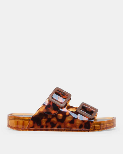 Julio Vinyl Tortoise Sandals Shoes in 6 at Wrapsody