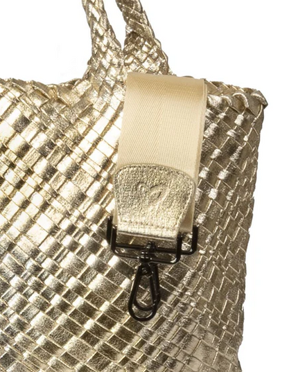 PreneLove London Large Woven - Gold Totes in  at Wrapsody