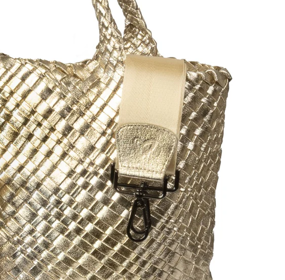 PreneLove London Large Woven - Gold Totes in  at Wrapsody