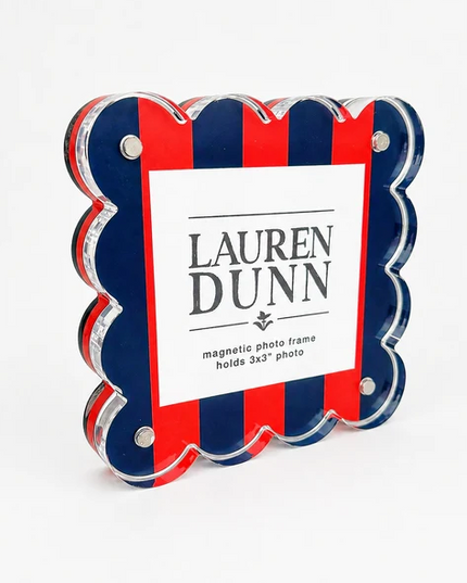Acrylic Scalloped Frame Red/Navy Picture Frames in at Wrapsody