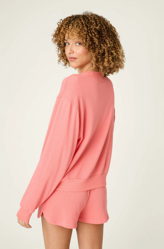 PJ Salvage Cocktails Please Sunset Rose Pullover Loungewear in at Wrapsody