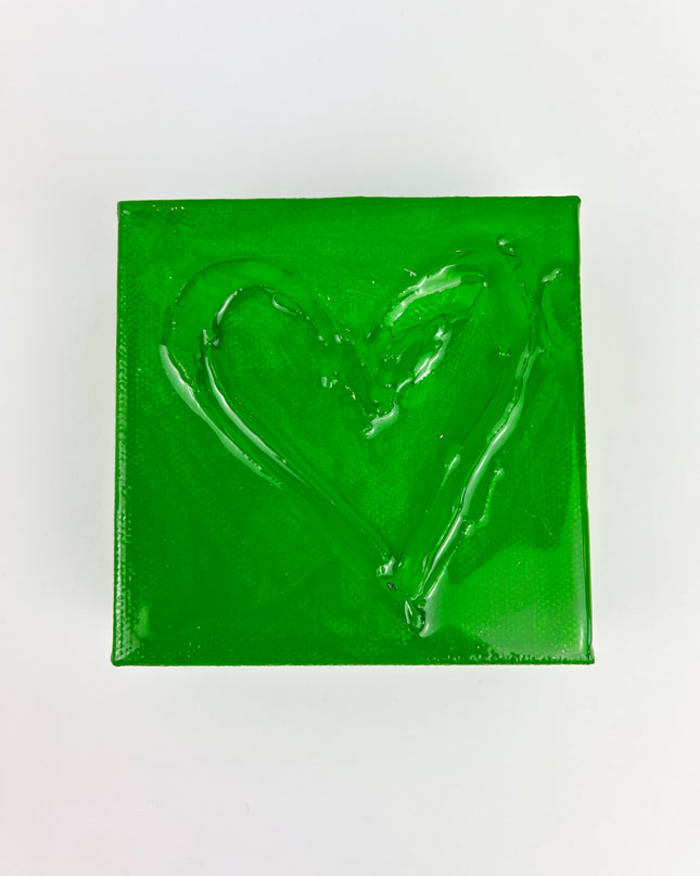 Kelly Green Mini Hearts Canvas Home Decor in  at Wrapsody