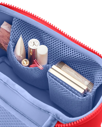 Neoprene Small Train Case Coral Red