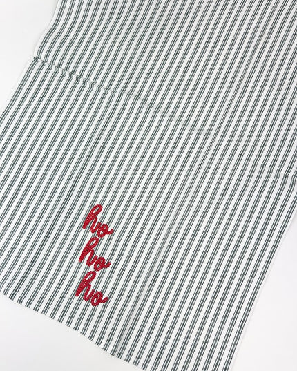Ho Ho Ho Green Striped Kitchen Towel Kitchen Towels in at Wrapsody