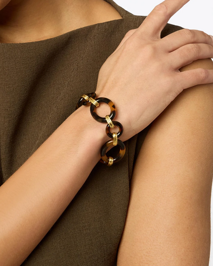 Julie Vos Madison Tortoiseshell Link Bracelet Bracelets in  at Wrapsody