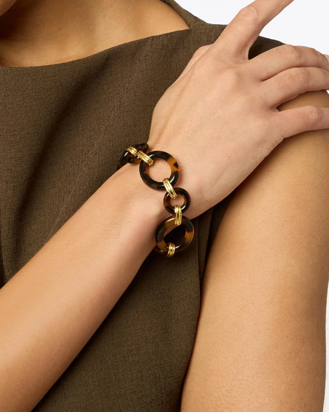 Julie Vos Madison Tortoiseshell Link Bracelet Bracelets in  at Wrapsody