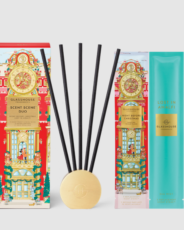 Glasshouse Scent Scene Duo Diffuser - Night Before Christmas & Lost In Amalfi Scents in at Wrapsody
