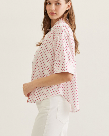 Polka Dot Red Blouse Tops in at Wrapsody