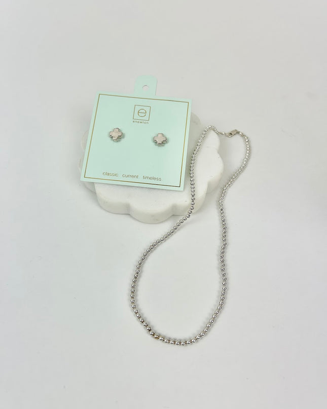 Enewton Sterling 15" Choker Classic 3mm/Cross Stud Duo Necklaces in at Wrapsody