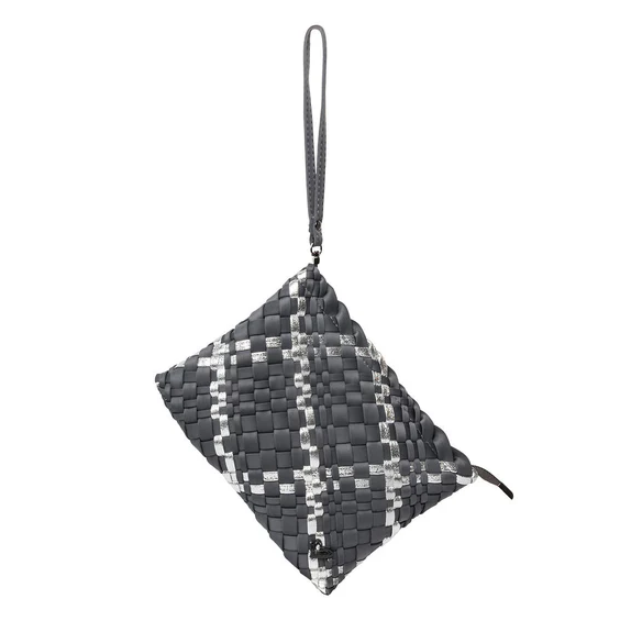 PreneLove London Large Woven - Charcoal & Metallic Totes in  at Wrapsody