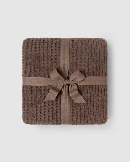 Barefoot Dreams CozyChic Waffle Sable Throw Blankets & Throws in at Wrapsody