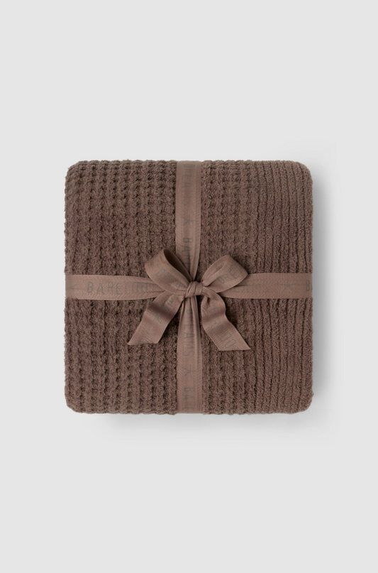 Barefoot Dreams CozyChic Waffle Sable Throw Blankets & Throws in at Wrapsody
