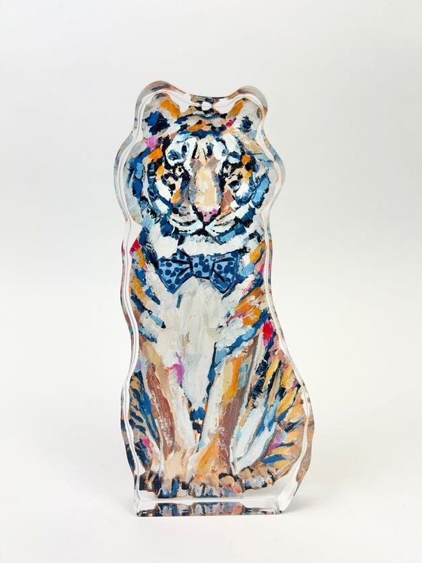 Auburn Tiger with Bowtie Acrylic Decor Home Decor in  at Wrapsody