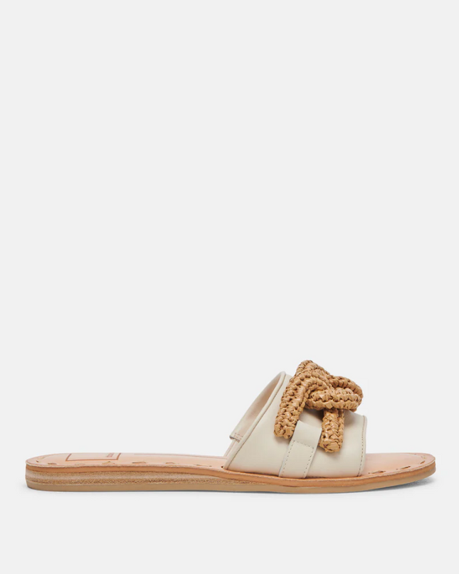 Desa Sandals in Ivory and Leather Shoes in  at Wrapsody