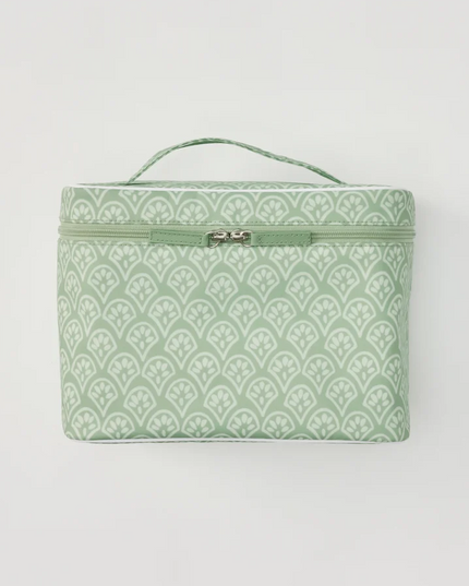 Weezie Vanity Case Green Block Print