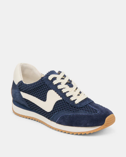 Woven Mesh Navy Sneakers Shoes in at Wrapsody