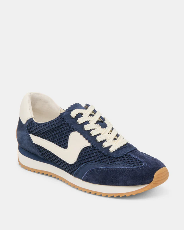 Woven Mesh Navy Sneakers Shoes in at Wrapsody