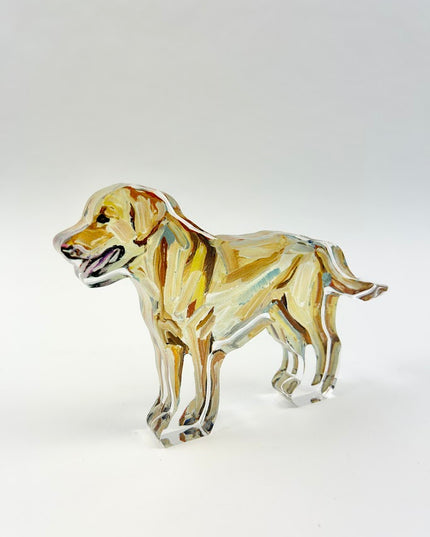 Yellow Lab Acrylic Block Home Decor in  at Wrapsody