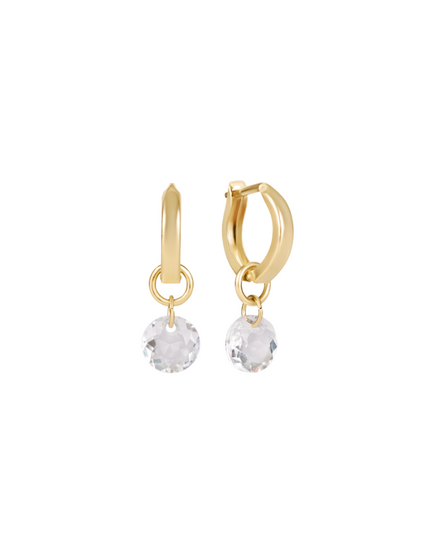 Enewton Reflection Small Charm Huggie Hoop Earrings in 04 at Wrapsody