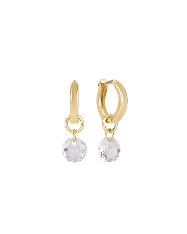 Enewton Reflection Small Charm Huggie Hoop Earrings in 04 at Wrapsody