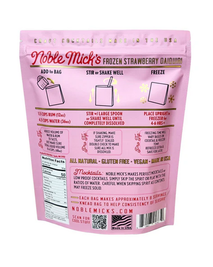 Noble Mick's Strawberry Daiquiri Frozen Cocktail Mix Food in at Wrapsody
