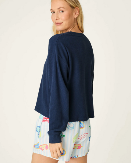 PJ Salvage Flannel Blue Night Shirt Loungewear in at Wrapsody