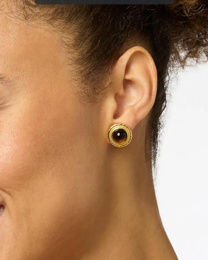 Julie Vos Madison Tortoiseshell Studs Earrings in  at Wrapsody