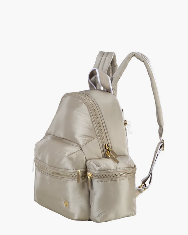 Oliver Thomas Mega Fluff Large Backpack - Dark Grey Taupe Backpacks in  at Wrapsody